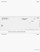 Wave Imprinted Business Checks in Middle - Good Security - Wave Gray