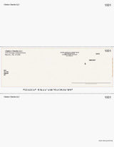 Wave Imprinted Business Checks in Middle - Good Security - Wave Tan