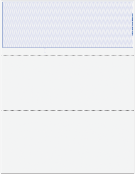 Wave Blank Business Checks on Top - Wave Blue
