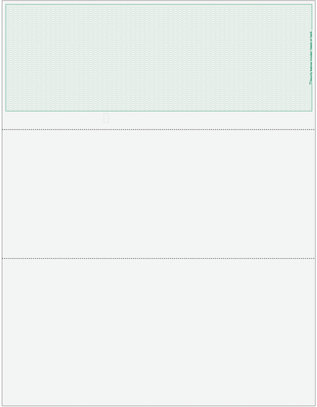 Wave Blank Business Checks on Top - Wave Green