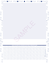 Check, Void Pantograph Blue – Blue 281 C-Fold Blank Pressure Seal Checks – 8½ × 11