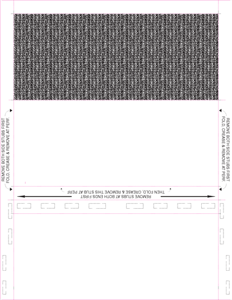 Blank Check Stock with One Blockout C-Fold Blank Pressure Seal Checks – 8½ × 11