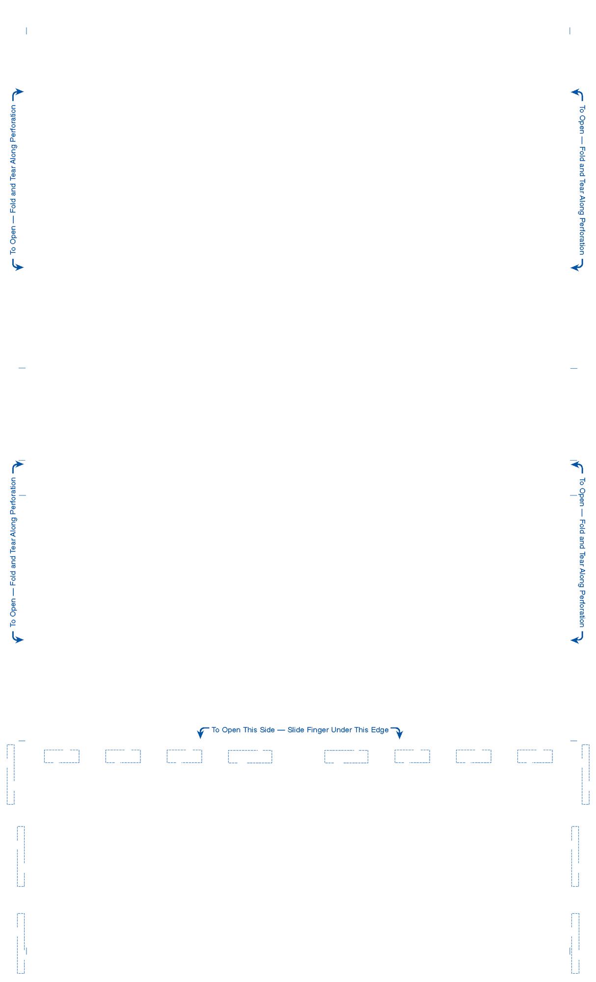 Form, Return Envelope, Reflex blue, EC-fold One Blockout 28# MOCR, 8-1/2" X 14"	 Eccentric C-Fold  EC-fold