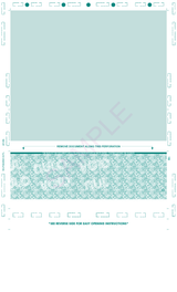Void Pantograph Check – Teal 328 EZ-Fold Blank Pressure Seal Checks – 8½ × 14