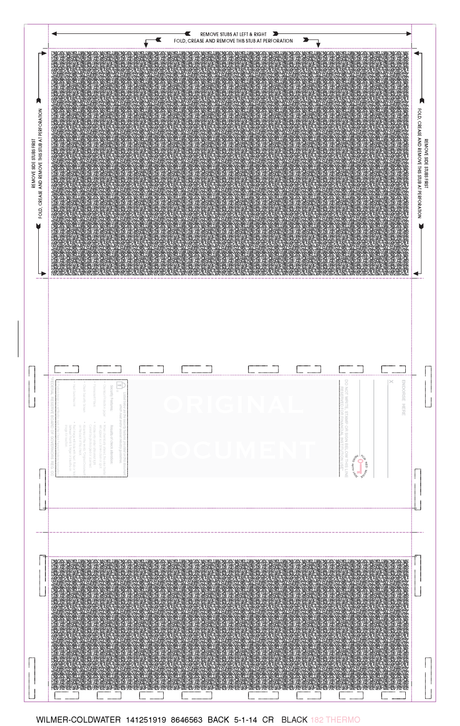 Blank Check Stock with Two Blockouts EZ-Fold Blank Pressure Seal Checks – 8½ × 14