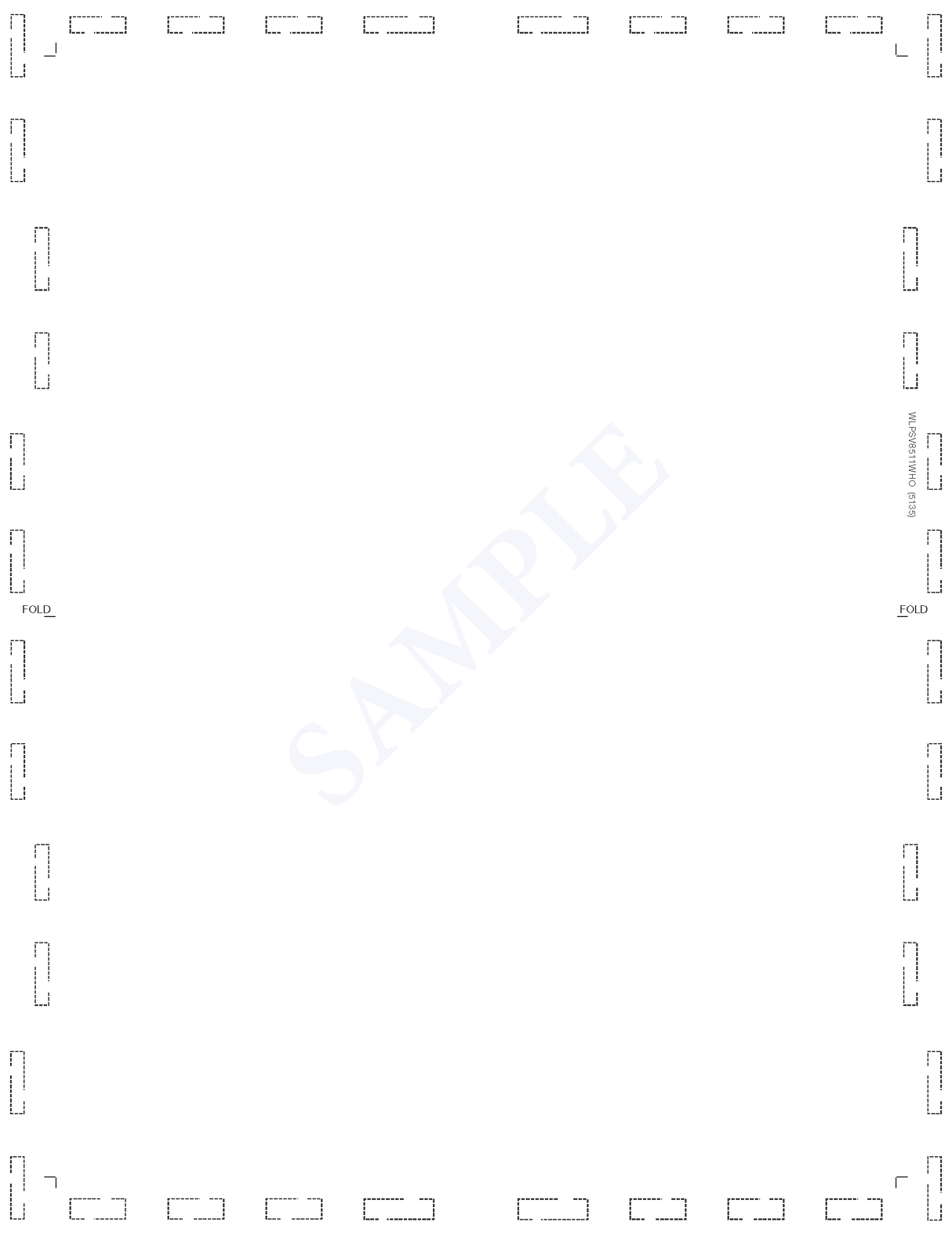 Form, No blockouts 28# MOCR, 8-1/2" x 11" V-Fold - Choice Checks