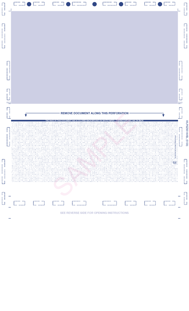 Z-Fold 8 1/2" x 14" Check Blue - Choice Checks