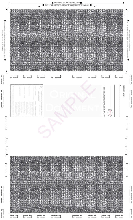 Void Pantograph Check – Blue 281 Z-Fold Blank Pressure Seal Checks – 8½ × 14