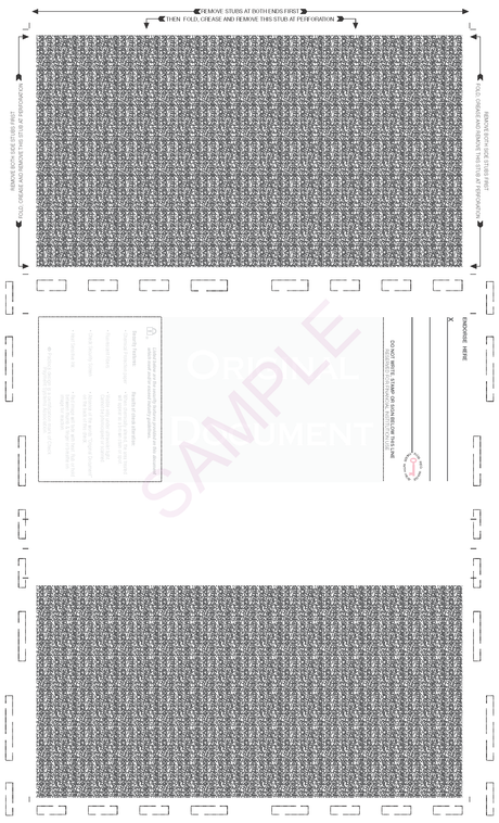 Void Pantograph Check – Teal 328 Z-Fold Blank Pressure Seal Checks – 8½ × 14