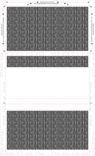Form, Blank, two blockouts 28# MOCR, 8-1/2" x 14" Z-Fold - Choice Checks