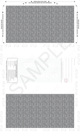 Blank Check with Backer and Two Blockouts Z-Fold Blank Pressure Seal Checks – 8½ × 14