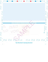 Void Prismatic Pantograph Check – Blue / Red / Blue Z-Fold Blank Pressure Seal Checks – 8½ × 11