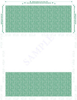 Form, Green 348, two green blockouts 28# MOCR, 8-1/2" x 11" Z-fold - Choice Checks