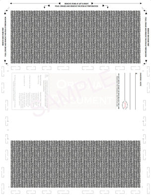 Basic Void Pantograph Check – Blue 281 Z-Fold Blank Pressure Seal Checks – 8½ × 11