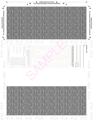 Check, Void Pantograph, Teal 328 24#, 8-1/2" x 11" Z-Fold