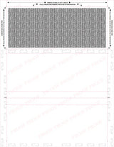 8-1/2" x 11" Z-Fold Form, Blank, One Blockout 28# MOCR