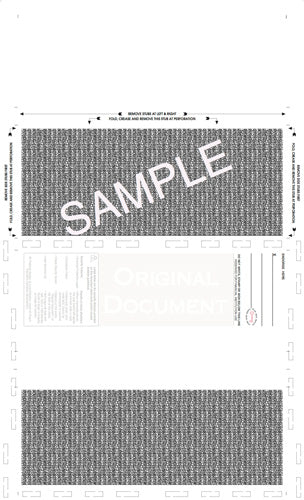 Check, Void Pantograph, Blue 281, Extra Voucher 28#, 8-1/2" x 14" ZX-Fold - Choice Checks