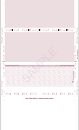 Void Pantograph Check with Extra Voucher – Burgundy 209 ZX-Fold Blank Pressure Seal Checks – 8½ × 14