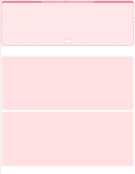 Linen Red Blank Business Checks on Top