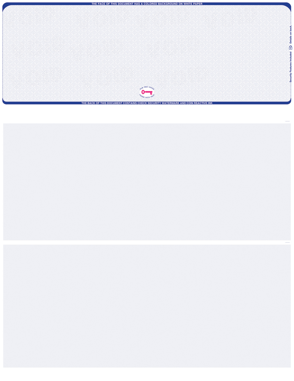 Top Check Stock Scallop VOID Hologram Blank Business Checks – Best Security