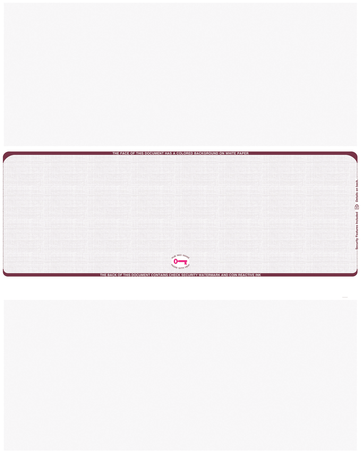 Middle Check Stock Linen Blank Business Checks – Better Security
