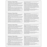 2026 W-2 Employer 4-Up Horizontal Copies 1/D Preprinted Laser Forms