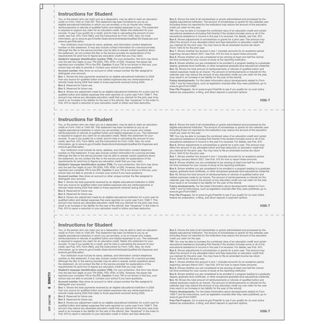 2026 1098-T Student Copy B Forms