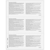 3up Blank 1099-MISC Form (with Instructions) - 25 Qty