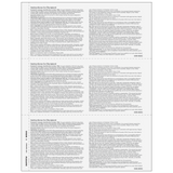 2026 1099 3-Up Blank Laser Paper with 1/2 Inch Side Perforation and 1099-MISC Instructions