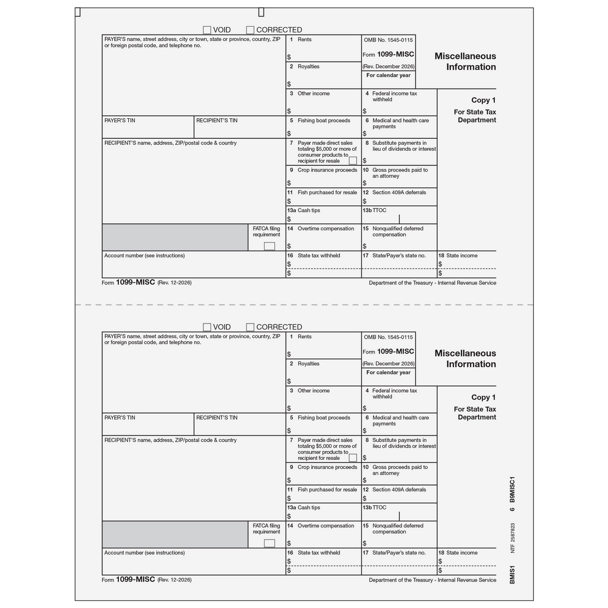 2026 1099-MISC Payer State Copy 1