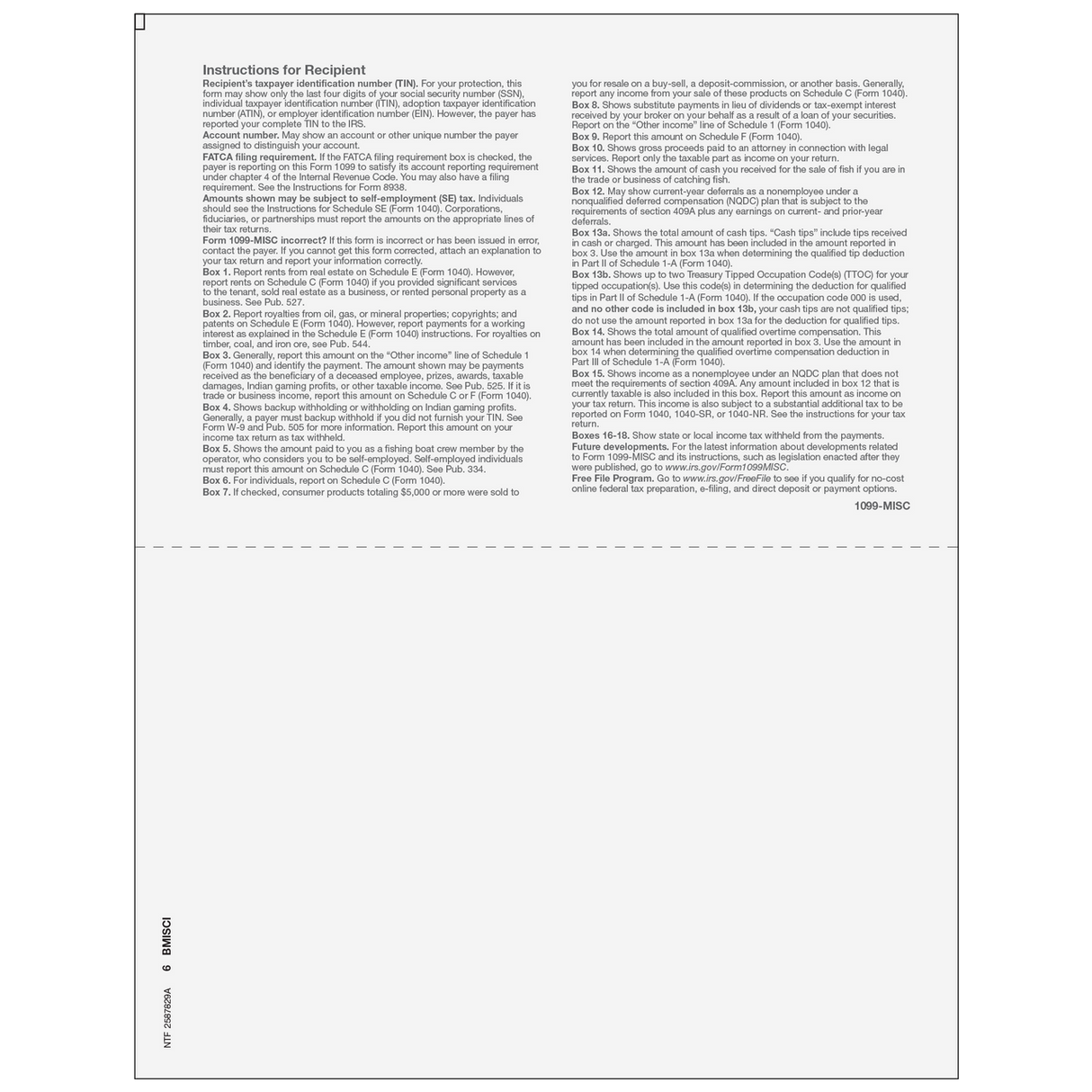 2026 1099-MISC Recipient Copies B/2