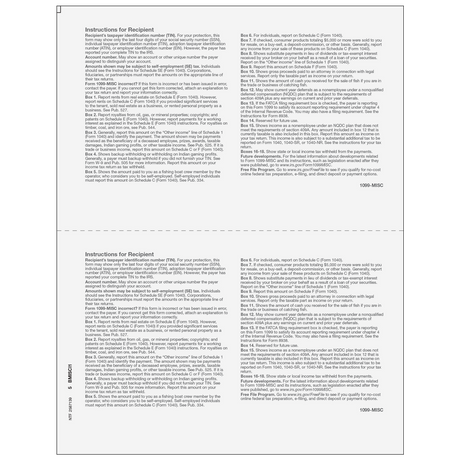 1099-MISC Miscellaneous Information - Recipient Copy B
