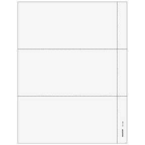3up Blank W-2 Form with 3/4" Side Perforation (without Instructions)