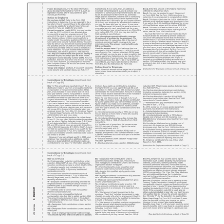 2026 W-2 Employee 3-Up Copies B/2/C Preprinted Laser Forms