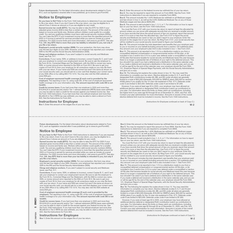Form W-2 Employee Federal, Copy B