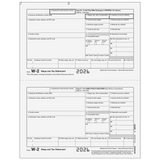 2026 W-2 Employee 2-Up Copies B/C Preprinted Laser Forms