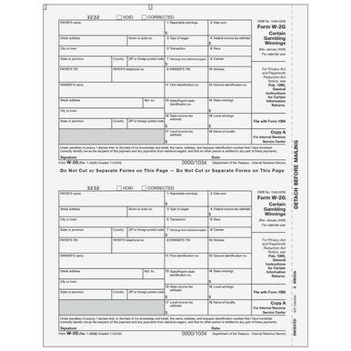 2026 W-2G Federal Copy A