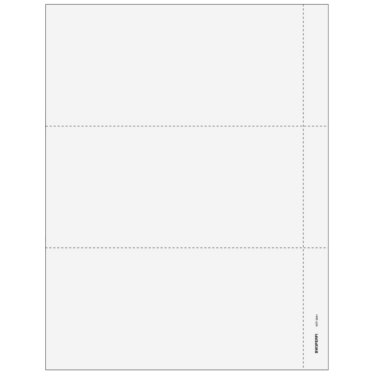 3up Blank W-2 Form with 3/4" Side Perforation (with Employee Instructions)