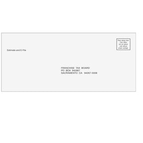 California Estimate & E-File Envelope