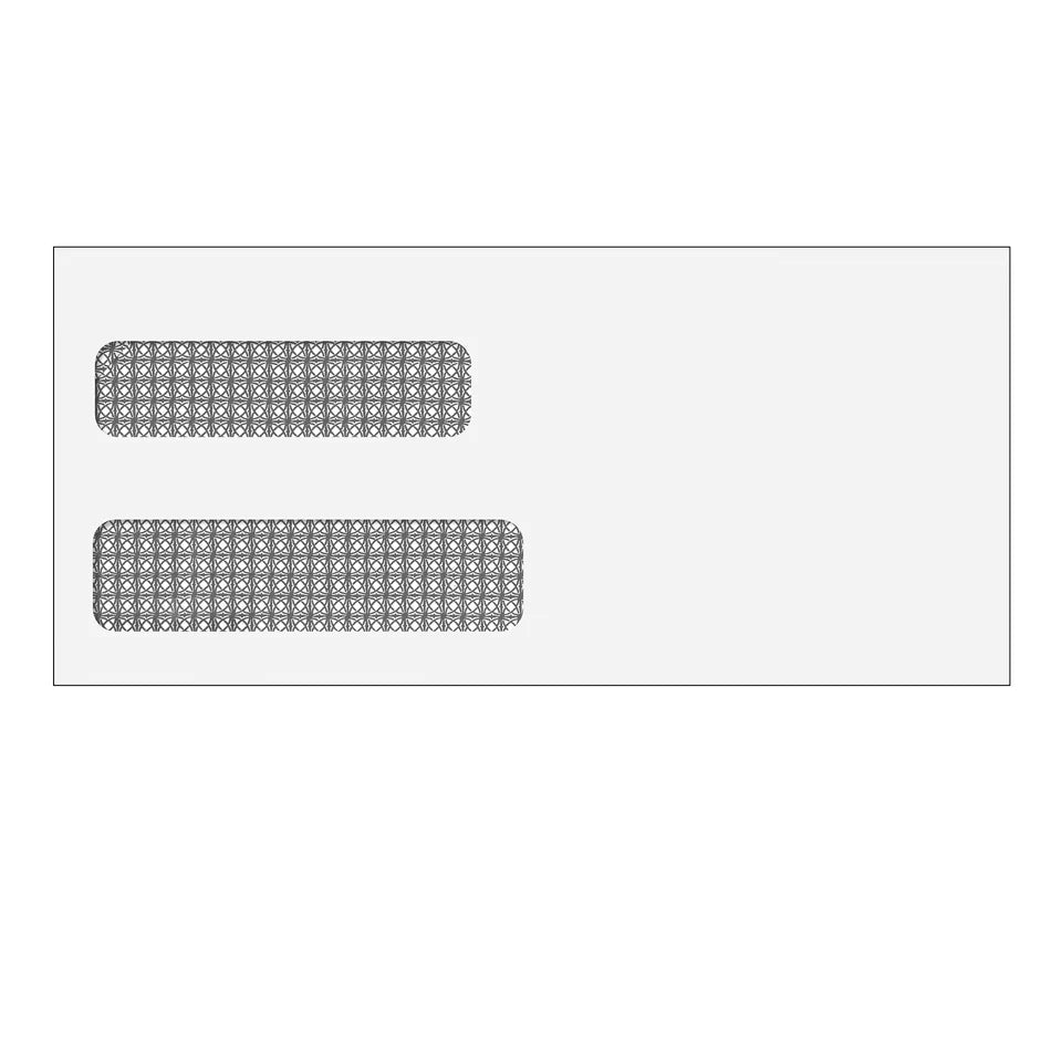 Double Window Envelope (Self Seal) 4 1/8 x 9- 500 Qty