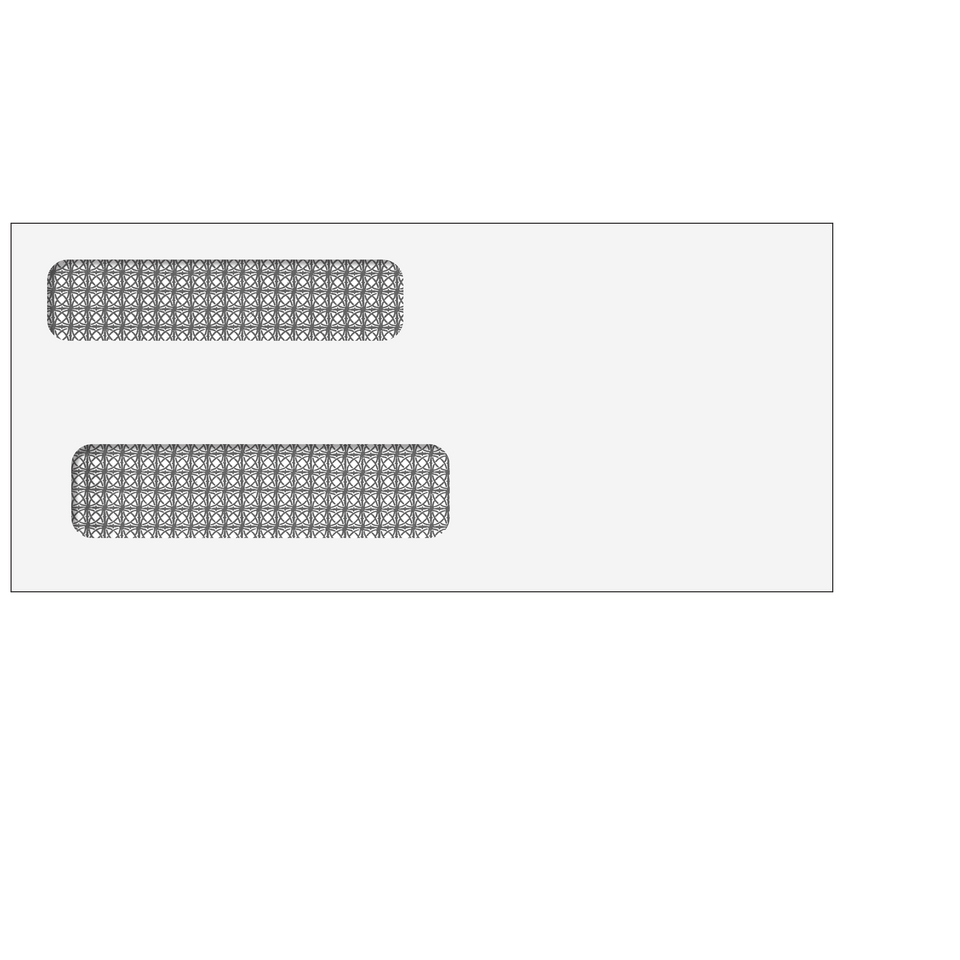 Double Window Envelope (Moisture Seal) 3 7/8 x 8 5/8 - 500/Box