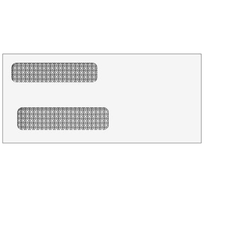 Double Window Envelope (Moisture Seal) 3 7/8 x 8 5/8 -500 Qty