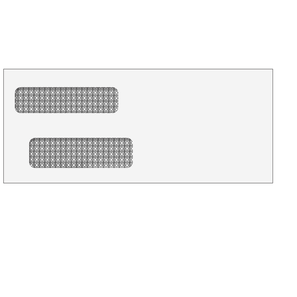 Double Window Envelope (Moisture Seal) 3 7/8 x 9 1/8 - 500/Box