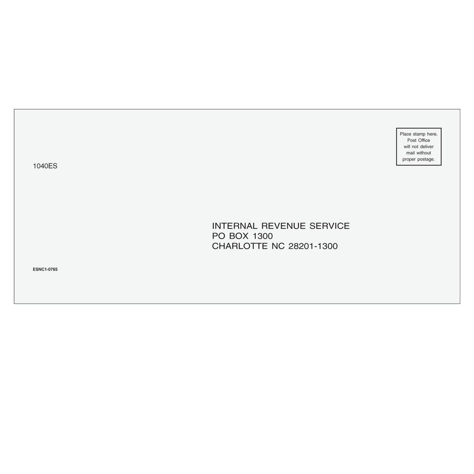 1040-ES Envelope - Charlotte, NC