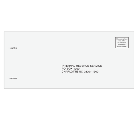 1040-ES Envelope - Charlotte, NC tax form envelope or kit product image