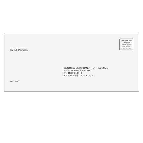 Georgia Estimate Envelope
