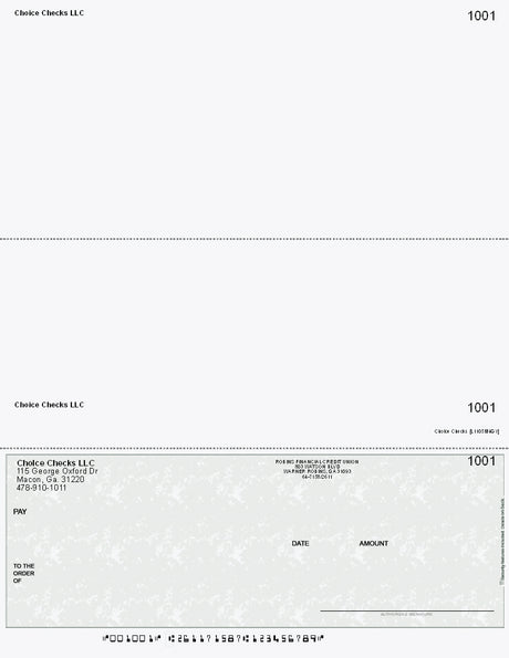 Marble Imprinted Business Check on Bottom - Good Security – Gray