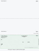 Herringbone Imprinted Business Checks on Bottom - Better Security – Green