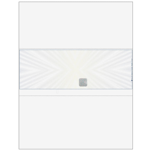 Prismatic Star With Hologram Blank Business Check in Middle
