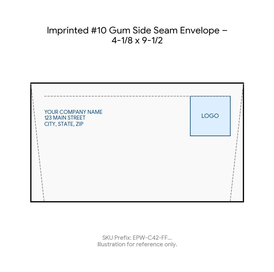Imprinted #10 Gum Side Seam Envelope – 4-1/8 x 9-1/2 product image